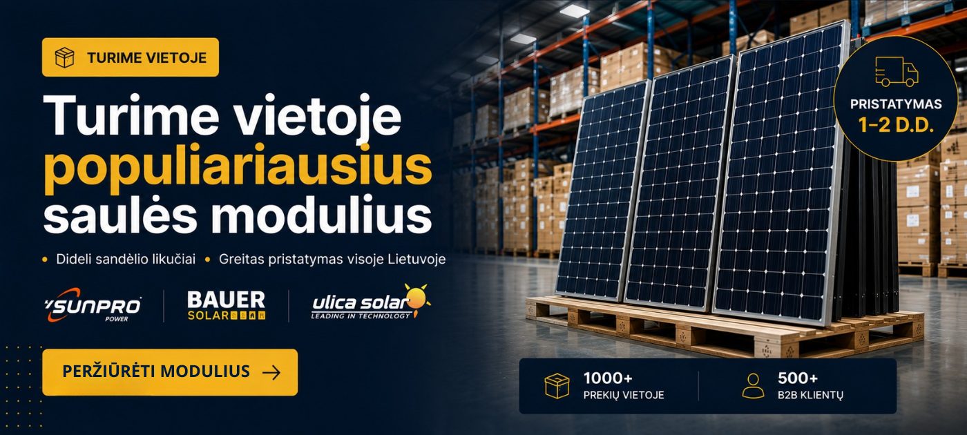Turime vietoje populiariausius saulės modulius